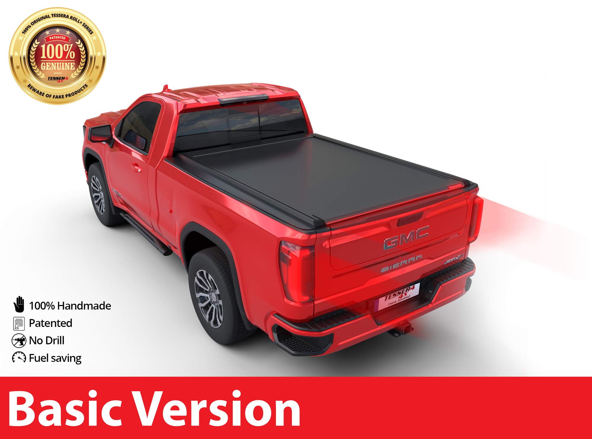 Tessera Roll+ Laderaumabdeckung "Basic" für GMC Sierra 1500 2019+ 6.6 feet TESS 1427 ROLL black matt