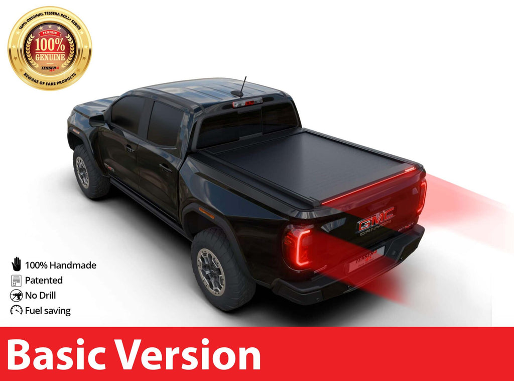 Tessera Roll+ Laderaumabdeckung "Basic" für GMC Canyon 2023+ short box crew cab TESS 1435 ROLL black matt