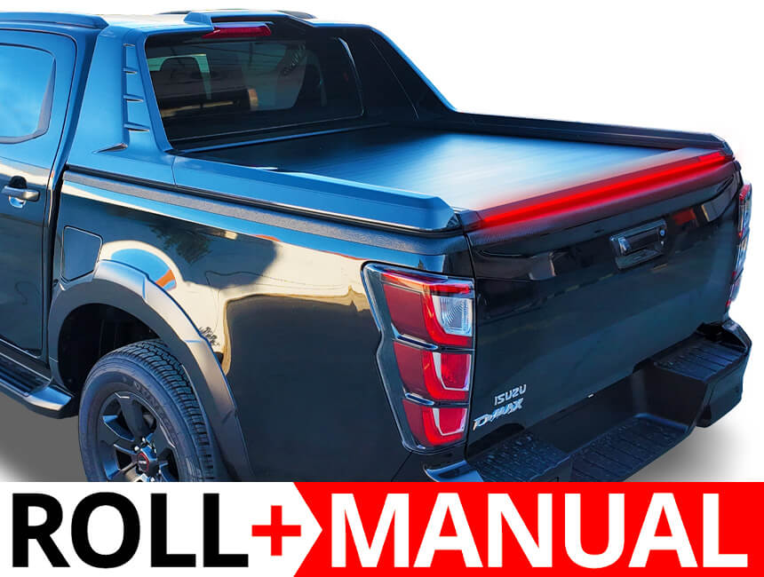 Tessera Roll+ Laderaumabdeckung "Basic" für ISUZU D-Max 2025+ D/C mit OEM Rollbar TESS 140412 ROLL black matt