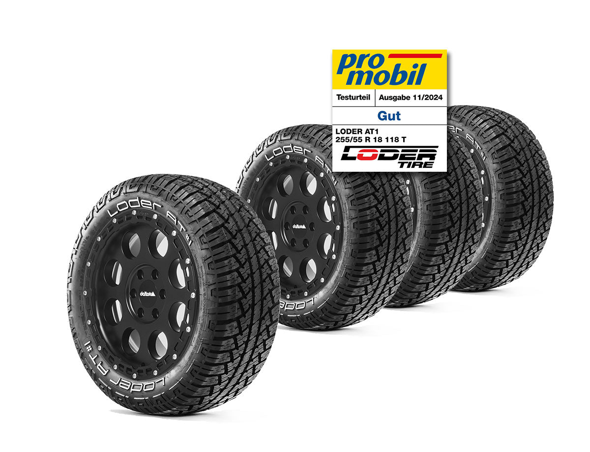 Komplettradsatz Klassik_B 18" Rugged | Loder AT1 255/55R18