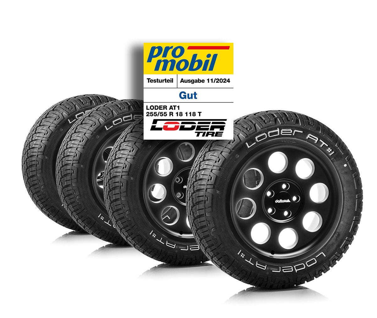 Komplettradsatz Klassik 18x8,5 | Loder AT1 255/55R18