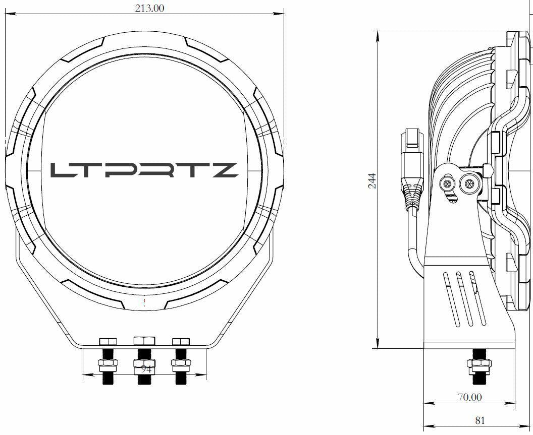 LTPRTZ ORKAN 9 Zoll 140° - Fernscheinwerfer E-Zulassung