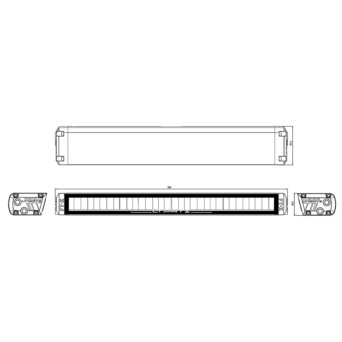 LTPRTZ Flat-X 16 Zoll - Fernscheinwerfer Lightbar E-Zulassung