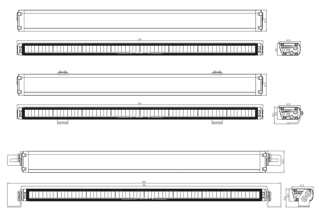 LTPRTZ Spar-Set: Flat-X 30 Zoll + Abdeckkappen transparent
