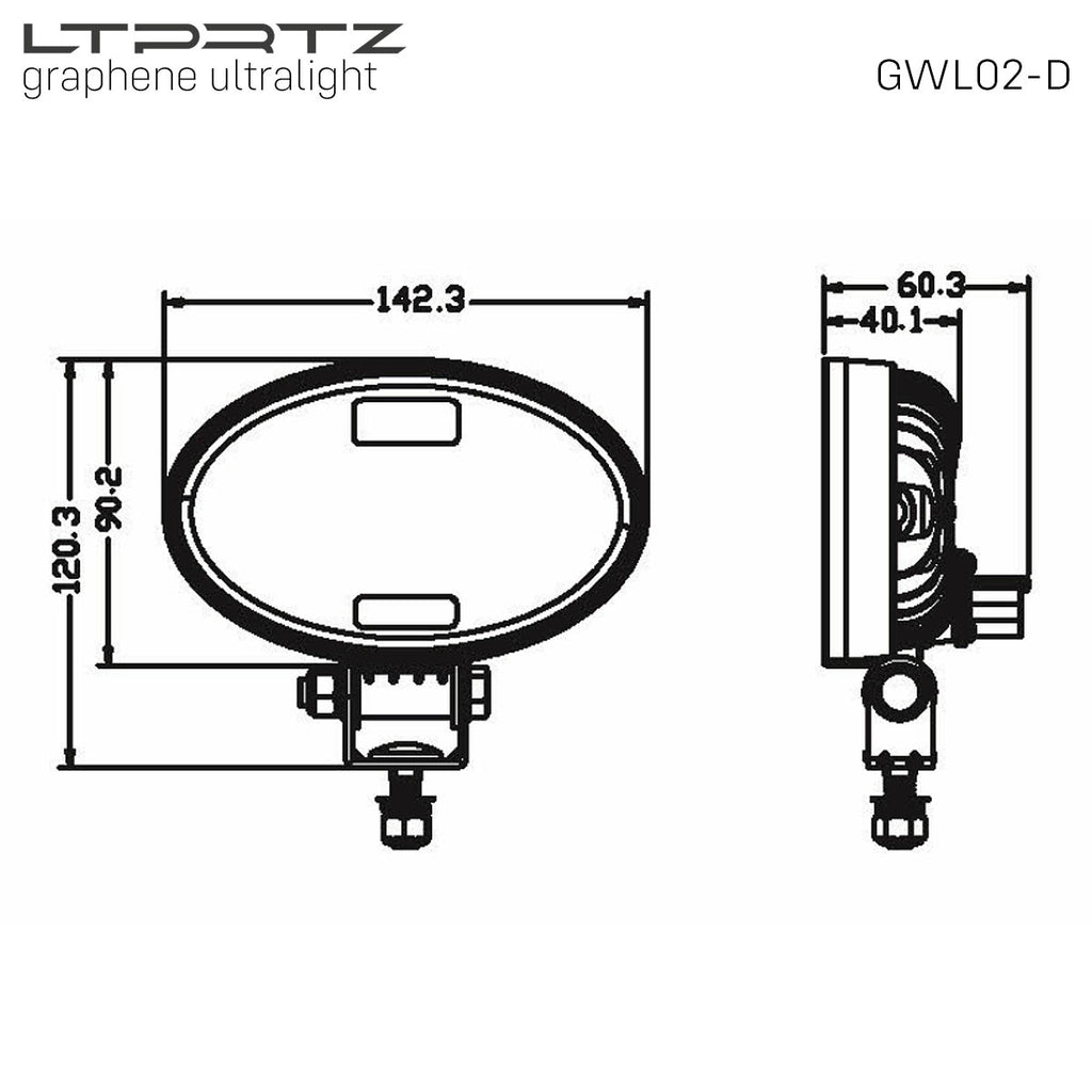 LTPRTZ Arbeitsscheinwerfer Graphen diffus GWL02