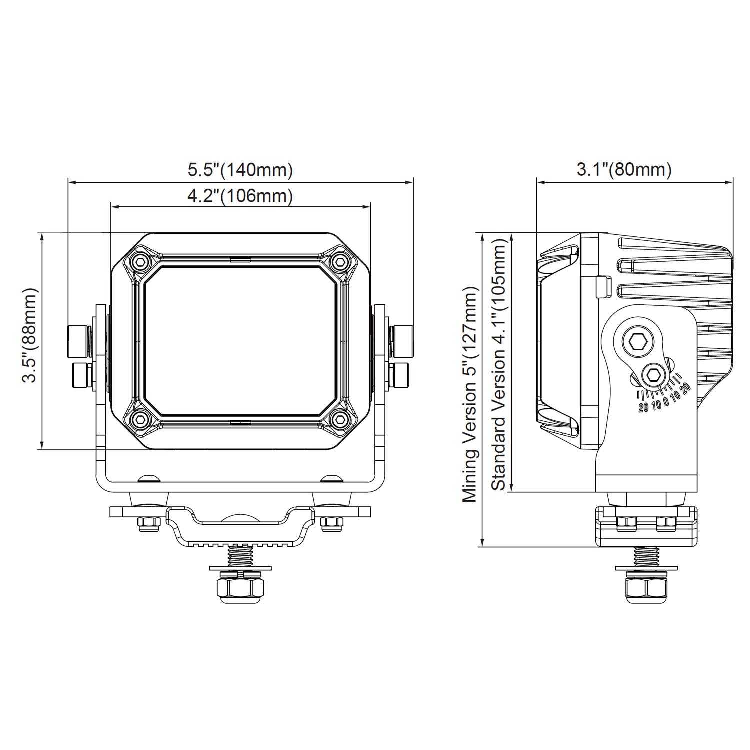 LTPRTZ INDUSTRIAL - Arbeitsscheinwerfer Flut 60 Watt