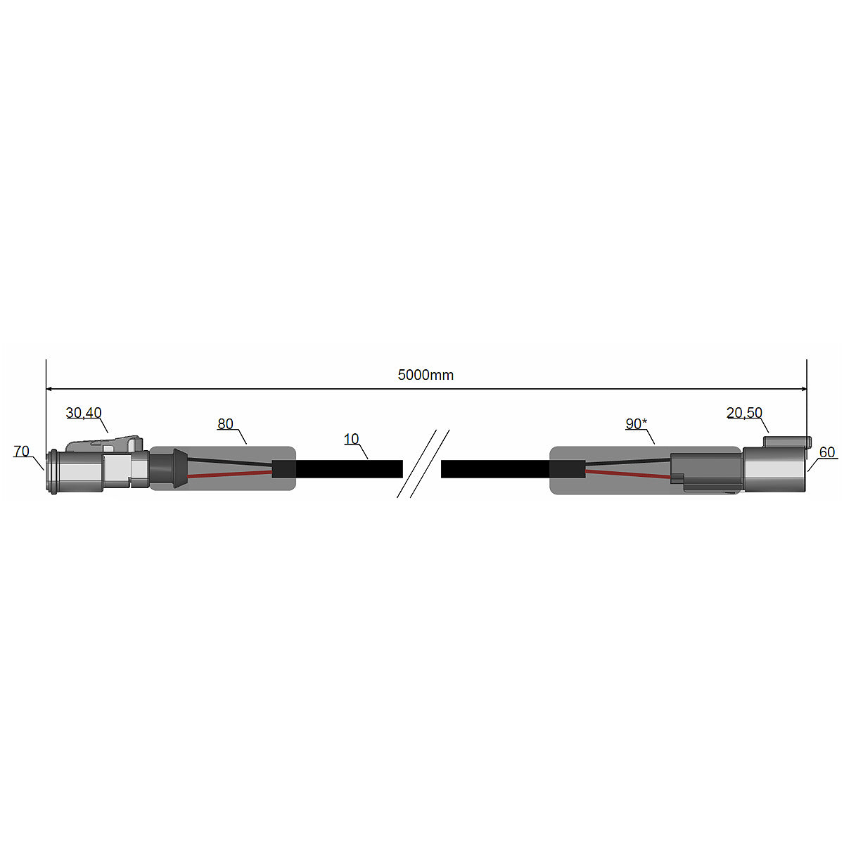 LTPRTZ LED Kabelverlängerung 5m DT -35W