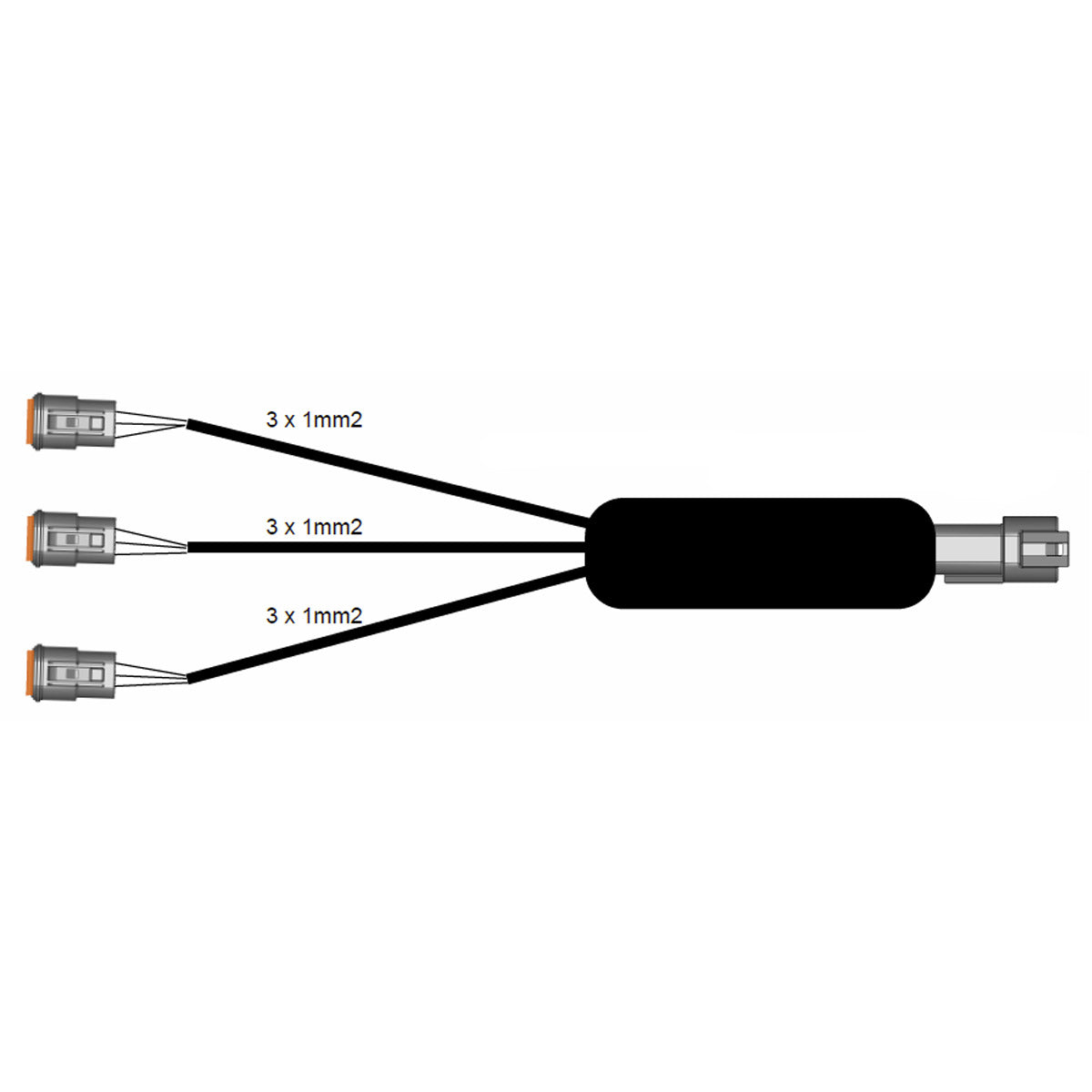 LTPRTZ 3-fach Verteilerkabel X-Type Fernscheinwerfer