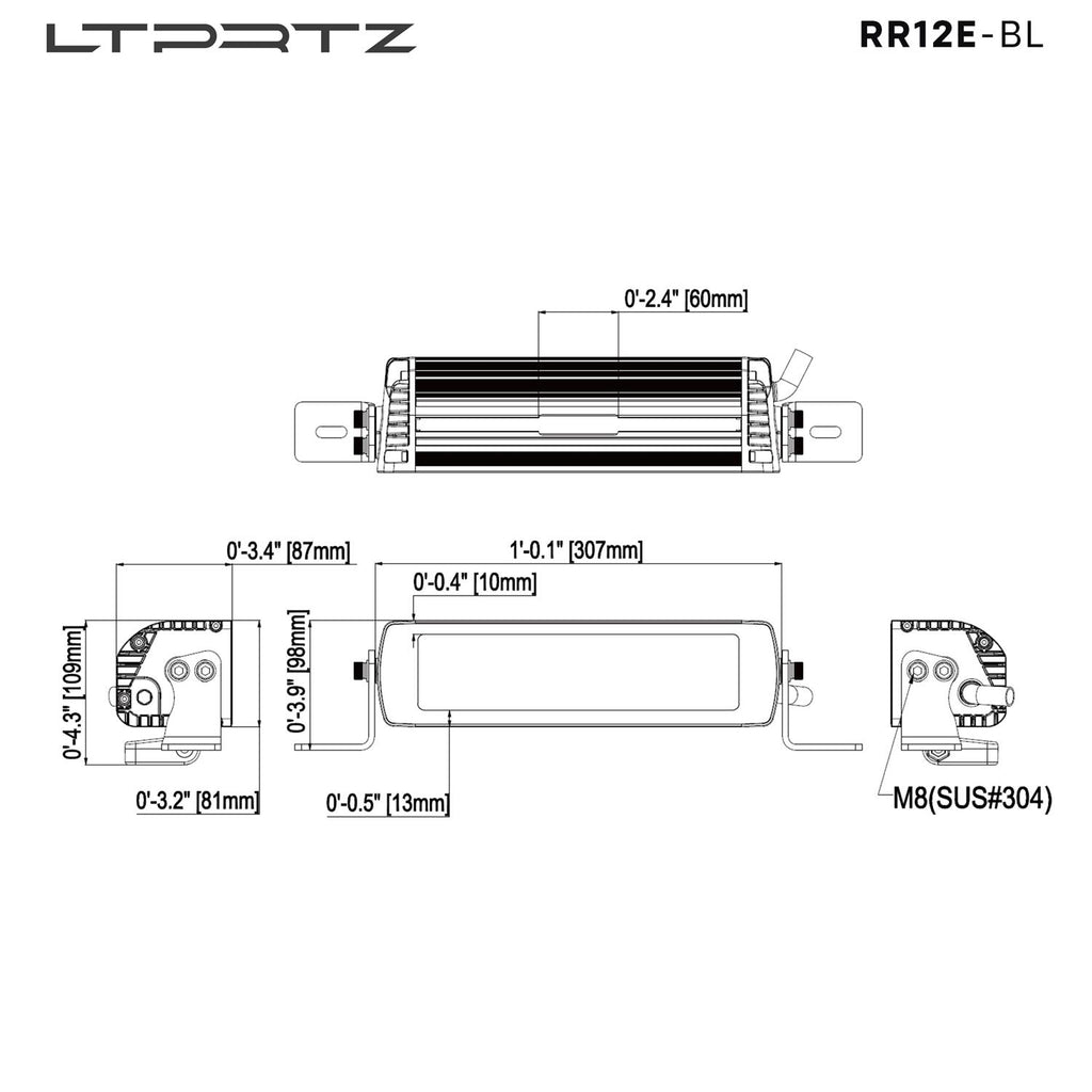 LTPRTZ REAPER 12 Zoll - Fernscheinwerfer Lightbar E-Zulassung