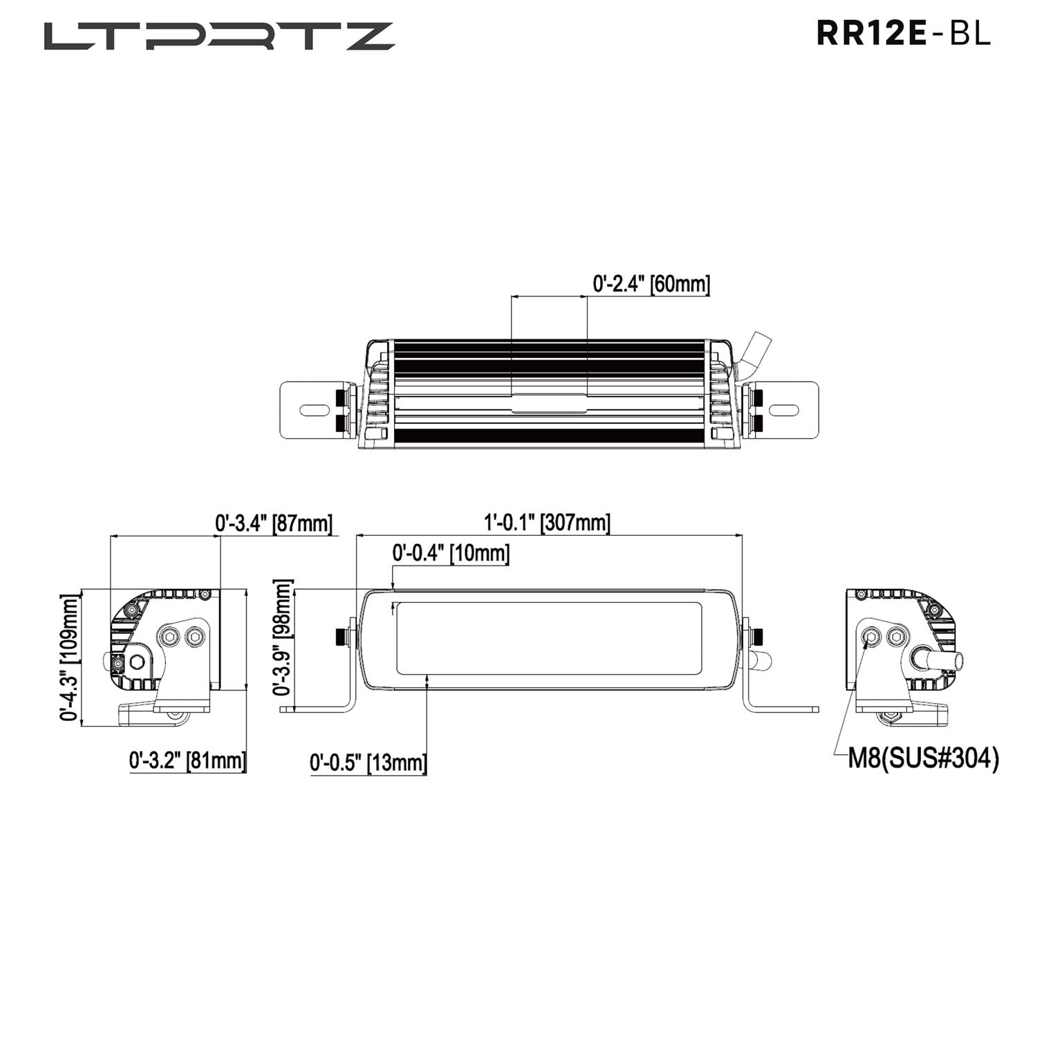 LTPRTZ REAPER 12 Zoll - Fernscheinwerfer Lightbar E-Zulassung