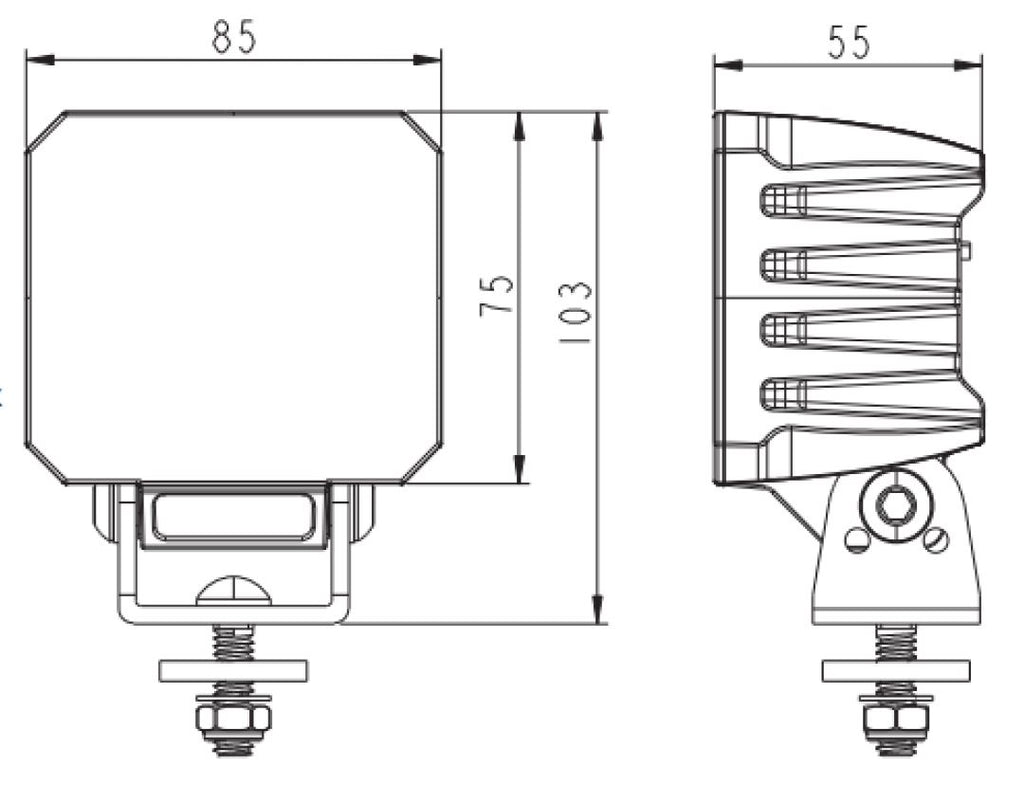 LTPRTZ INDUSTRIAL 40W Arbeitsscheinwerfer Flut