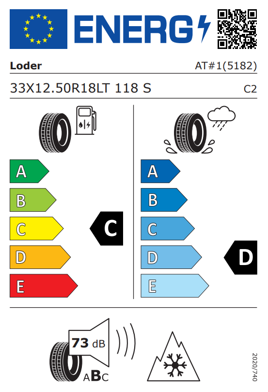 LODER AT#1 33x12.5R18 / 305/60R18 118S