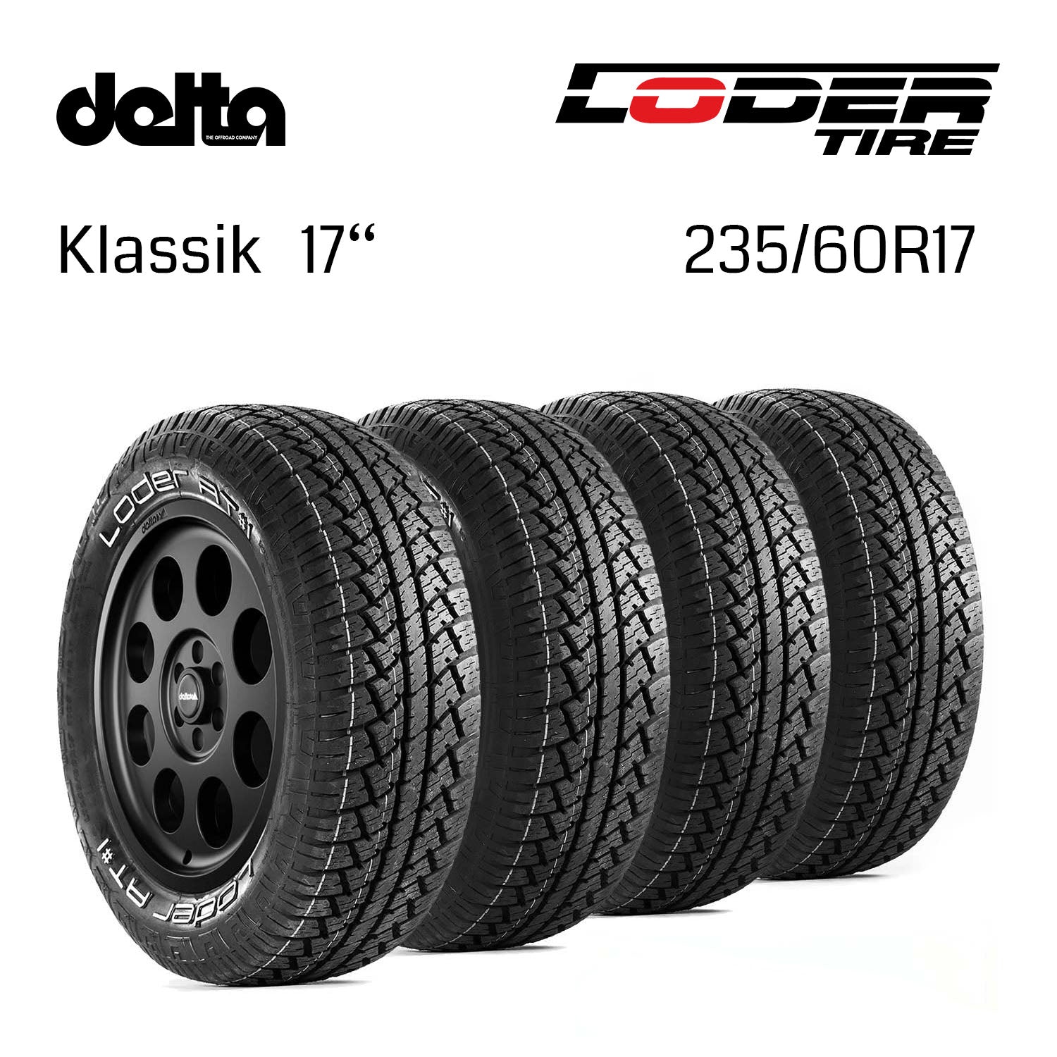 Komplettradsatz Klassik 17x8 | Loder AT1 235/60R17