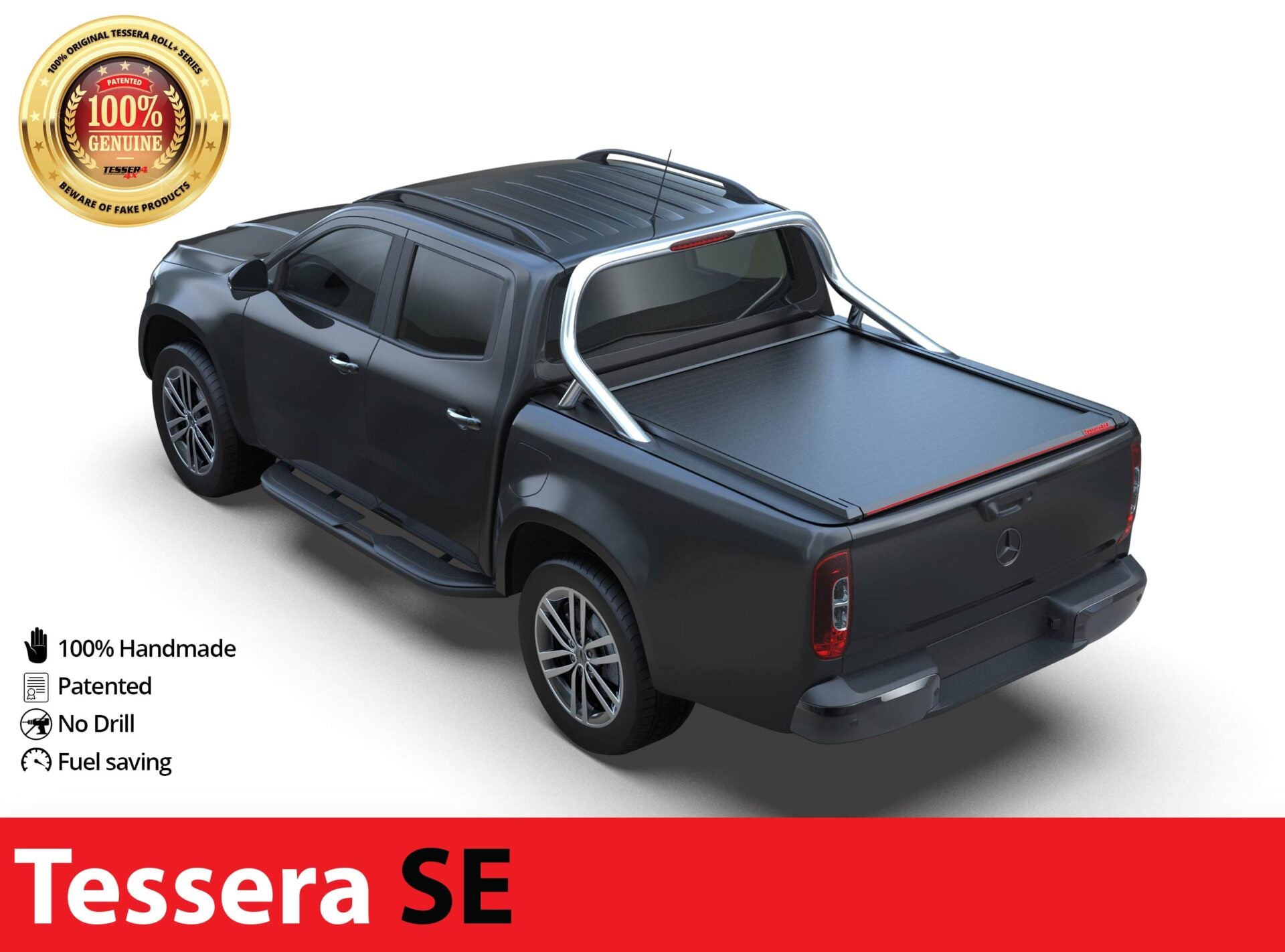 Laderaumabdeckung Tessera SE für Mercedes X-Klasse 2021+ D/C mit OEM Rollbar TESS 15191 SE black matt