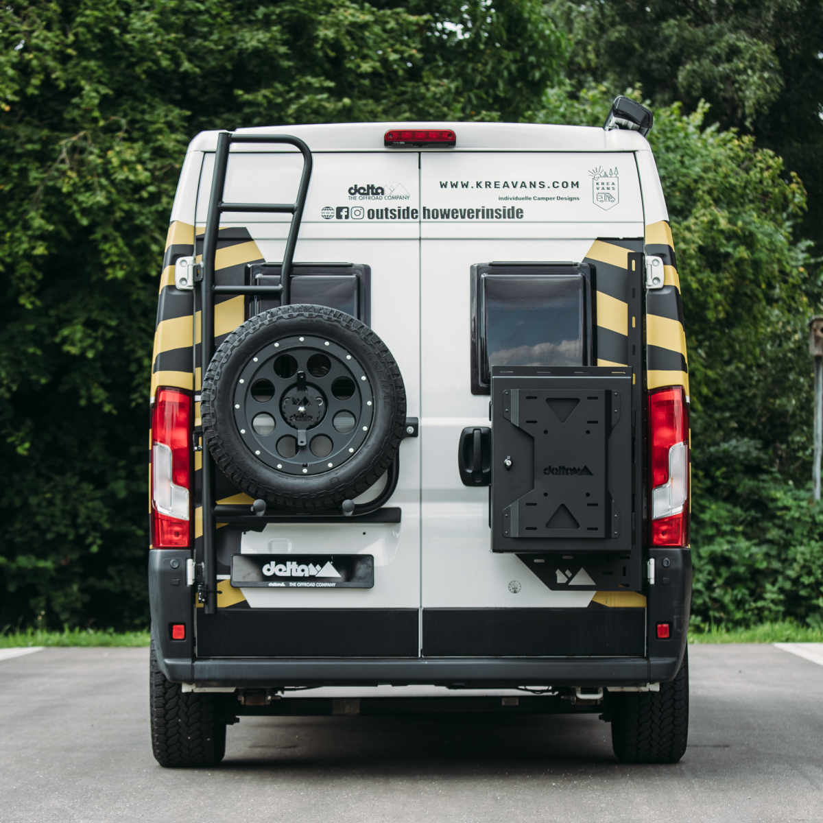 Reserveradleiter Fahrerseite