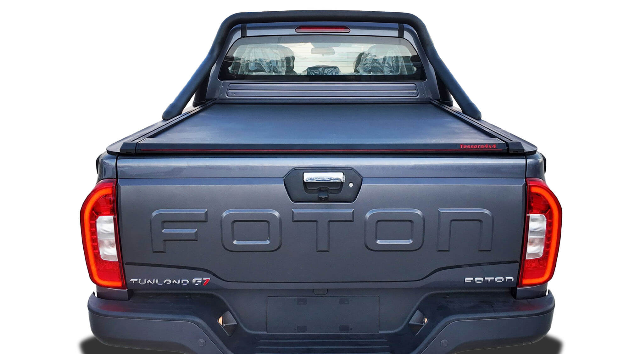 Laderaumabdeckung Tessera SE für Foton Tunland G7 2019+ mit OEM Rollbar TESS 15401 SE black matt