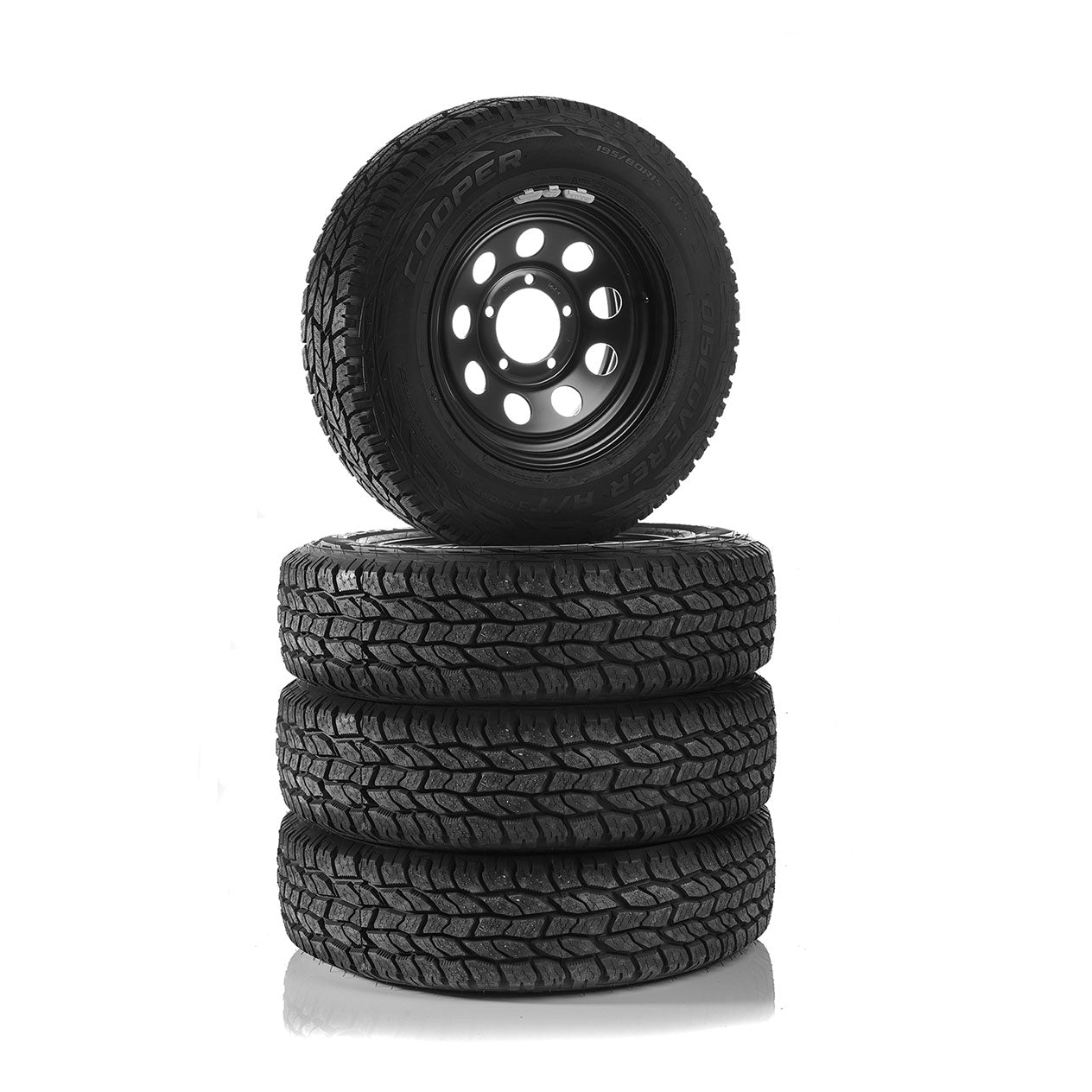 Komplettradsatz BlakTrak 15x6 | Cooper AT³ 195/80R15