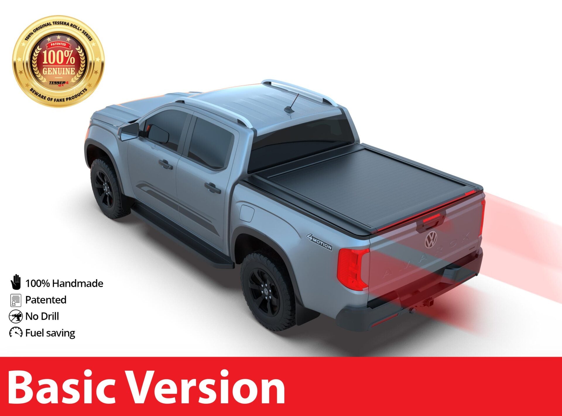 Tessera Roll+ Laderaumabdeckung "Basic" für Volkswagen Amarok 2023+ D/C Double Cab TESS 14011 ROLL black matt
