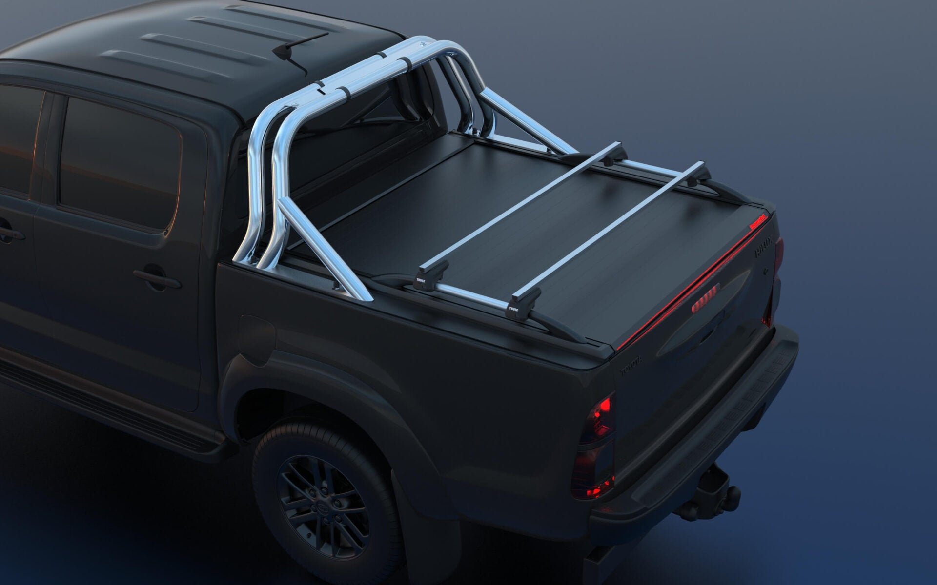 Tessera Roll+ Laderaumabdeckung "Basic" für Toyota Hilux (Vigo) '03-2005->'06-2016 D/C TESS 140 ROLL black matt
