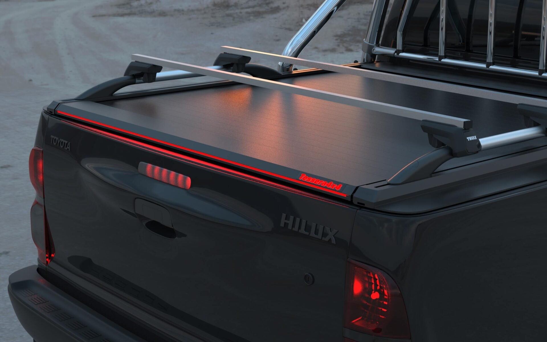 Tessera Roll+ Laderaumabdeckung "Basic" für Toyota Hilux (Vigo) '03-2005->'06-2016 D/C TESS 140 ROLL black matt