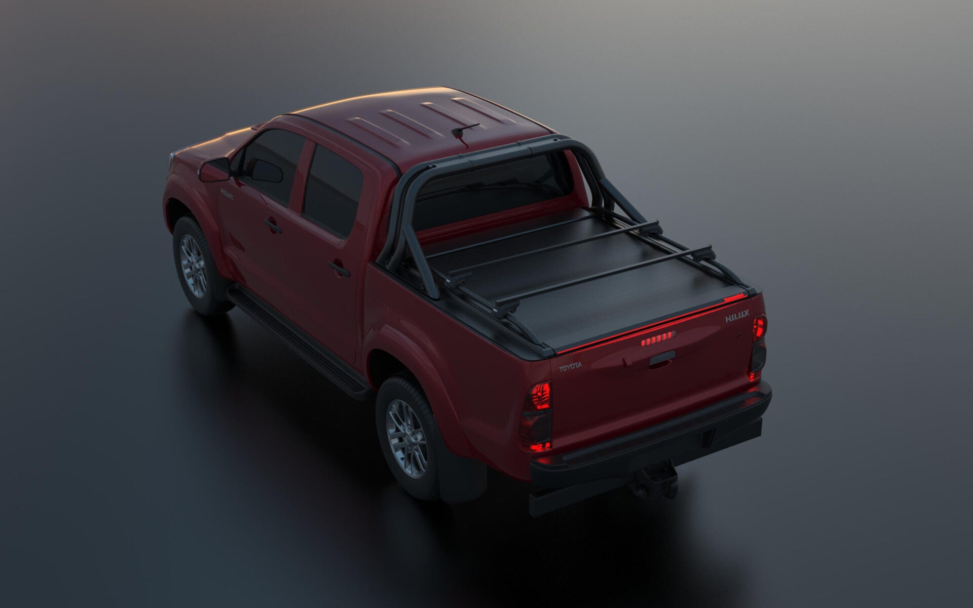 Tessera Roll+ Laderaumabdeckung "Basic" für Toyota Hilux (Vigo) '03-2005->'06-2016 D/C TESS 140 ROLL black matt