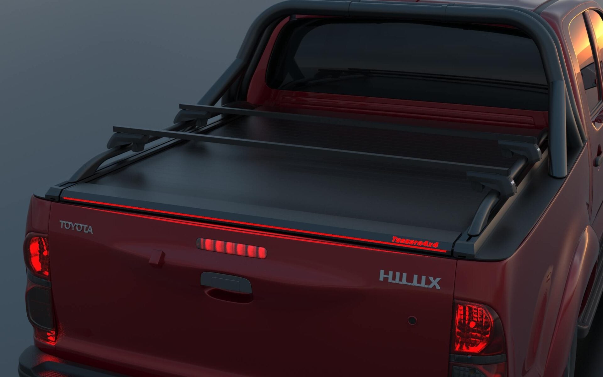 Tessera Roll+ Laderaumabdeckung "Basic" für Toyota Hilux (Vigo) '03-2005->'06-2016 D/C TESS 140 ROLL black matt