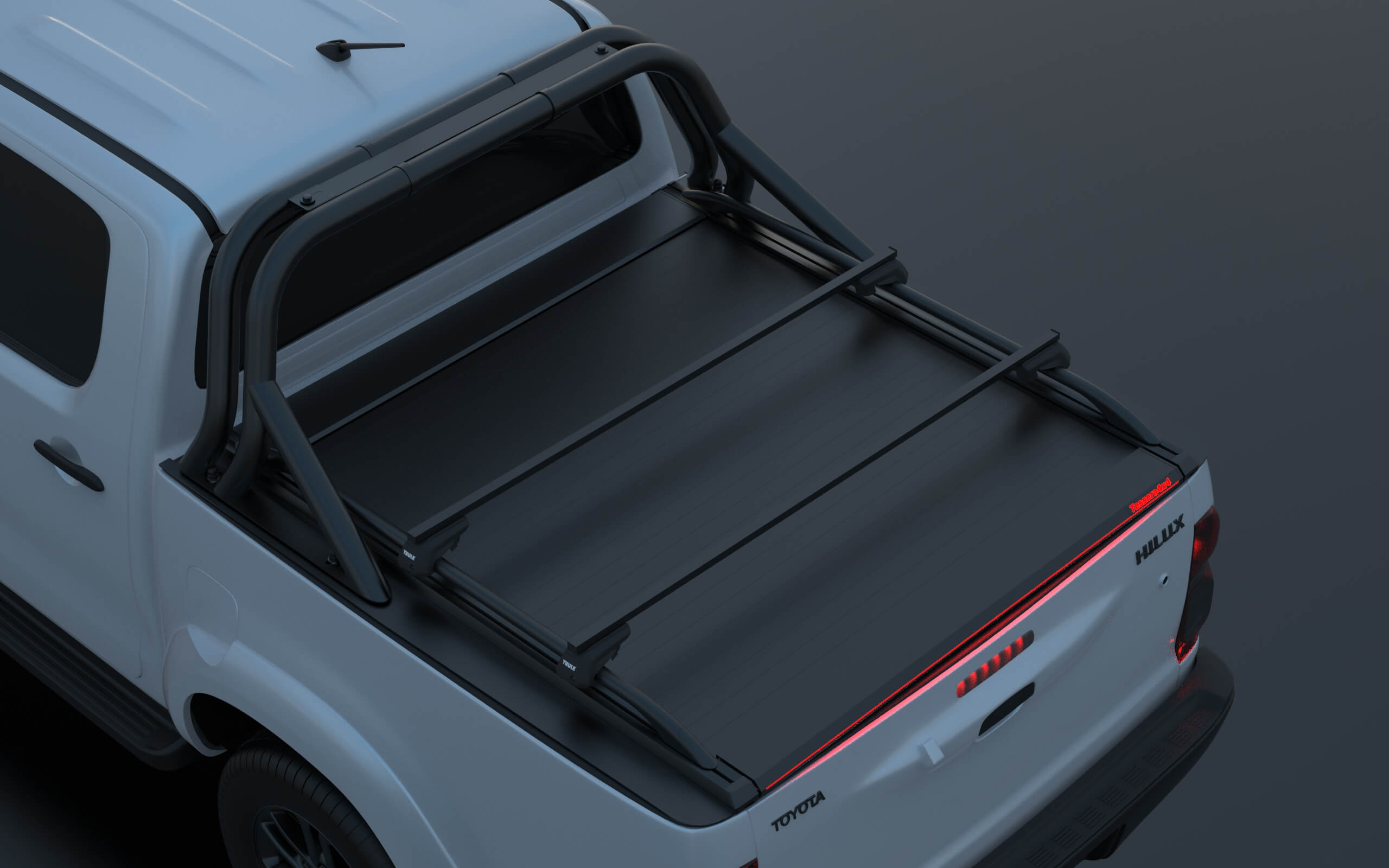 Tessera Roll+ Laderaumabdeckung "Basic" für Toyota Hilux (Vigo) '03-2005->'06-2016 D/C TESS 140 ROLL black matt