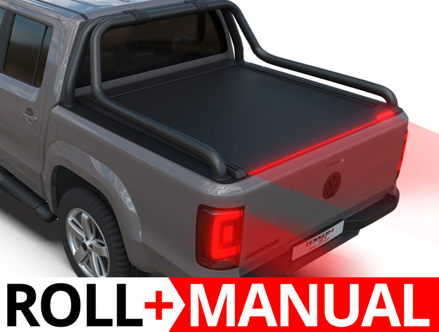 Tessera Roll+ Laderaumabdeckung "Basic" für Volkswagen Amarok Canyon 2010-2022 D/C Double Cab TESS 1401 ROLL black matt