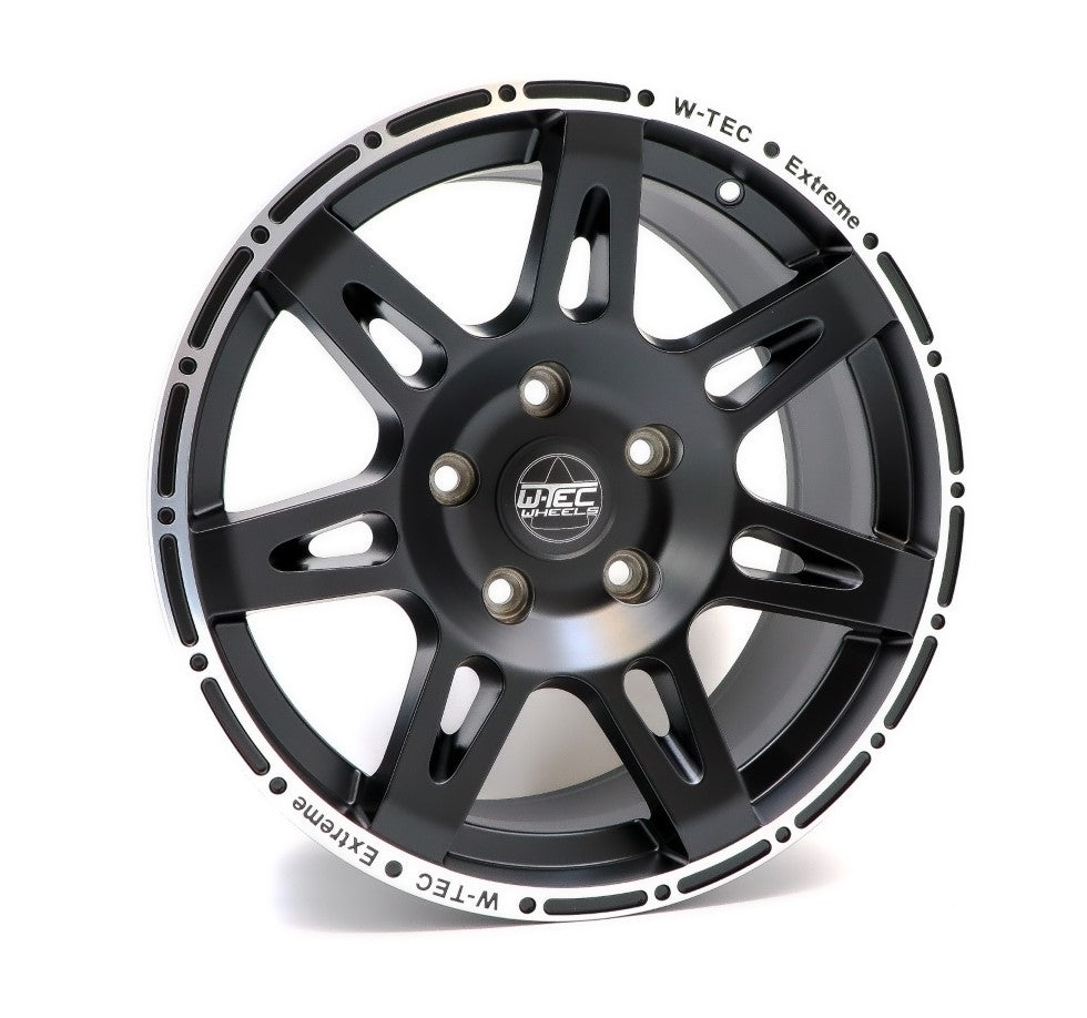 1x Komplettrad W-TEC Extreme 17" + 265/70 (121-S) BF Goodrich All Terrain passend für Jeep Gladiator JT (2019-2024)