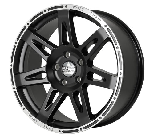 1x Alufelge W-TEC Extreme 8,5x20 ET+35 schwarz-silber passend für Jeep Grand Cherokee WJ/WG (1999-2004)