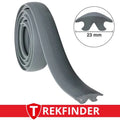Abdeckprofil für Airlineschiene TREKFINDER / 23 mm breit / eisengrau - RAL 7011 / glatte Oberfläche