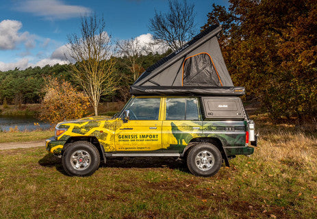 Alu-Cab 270°, 180° und 2m Markise Halterung Hubdach "THOR" für Land Cruiser 76, links
