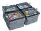 Camp Cover Ammo-Box-Taschen-Set mit durchsichtigem Deckel Aufteilung: 4x Viertel, Schwarz