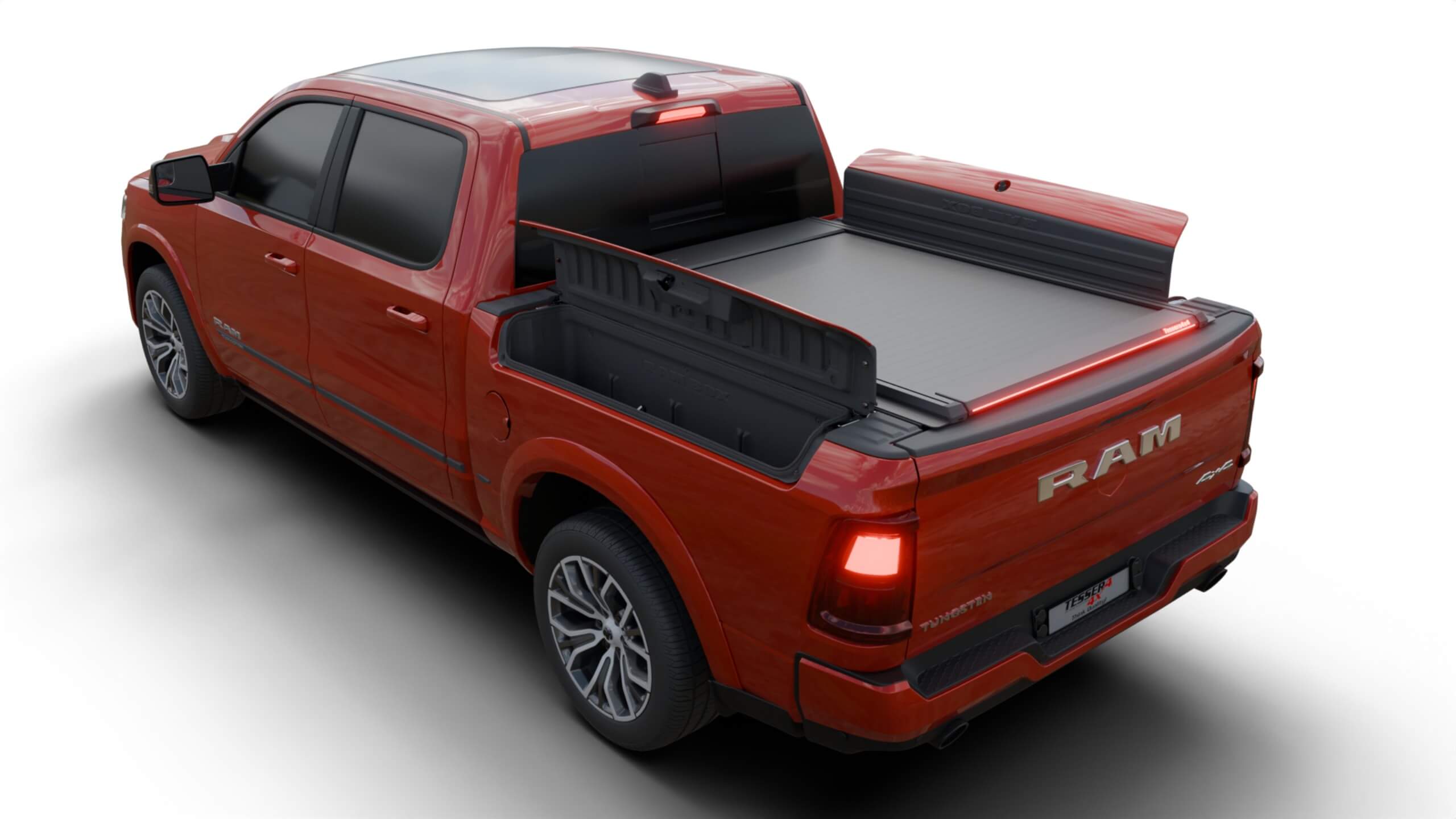 Tessera Roll+ Laderaumabdeckung "Basic" für Dodge Ram RamBox 2019+ short bed (1500 - 1500 TRX - 1500 CLASSIC) TESS 14240 ROLL black matt