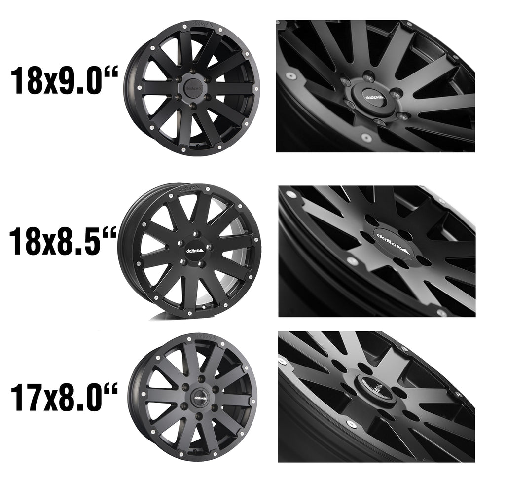 Alurad Hanma 18x9 Rugged Farbe:Schwarz Matt|Einpresstiefe:25|Zollgröße:18
