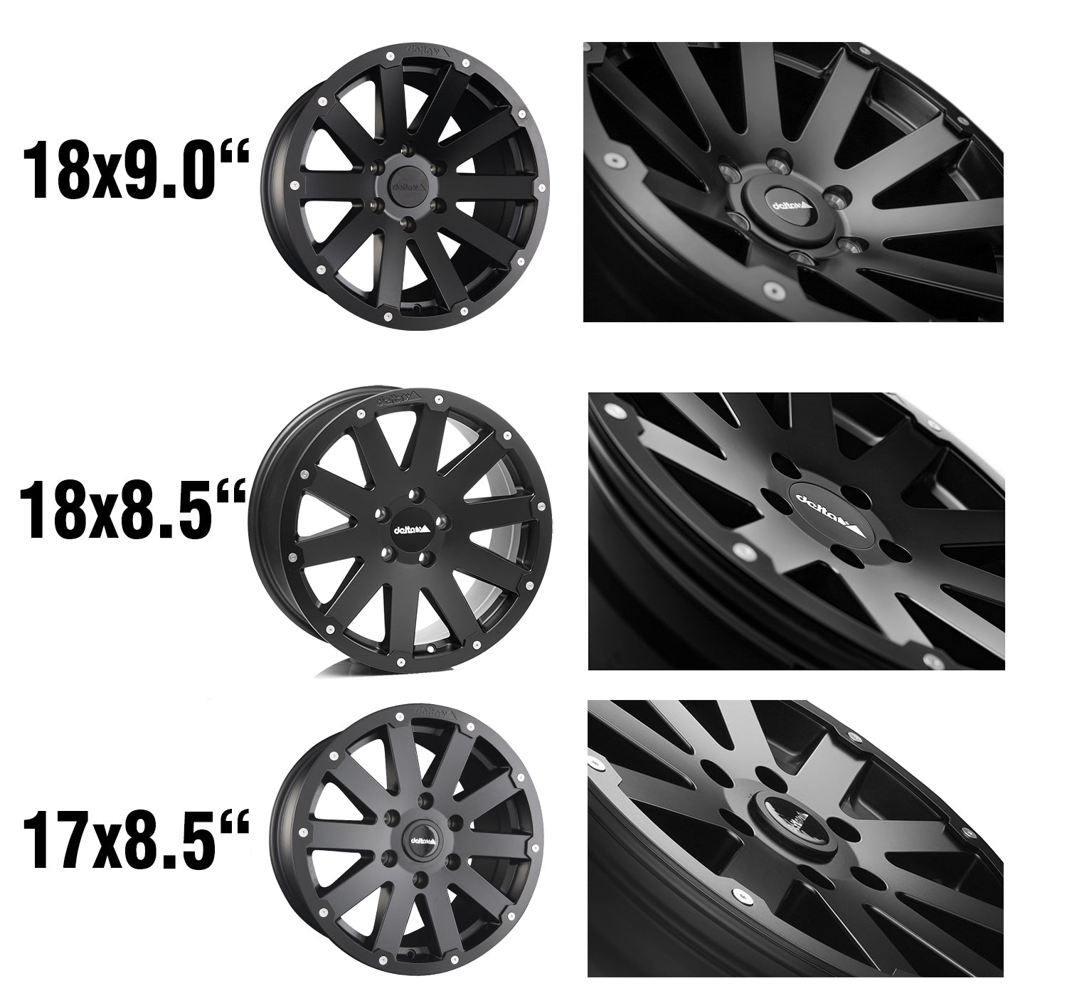 Alloy Wheel Hanma 17" Matte Black Color:Matte Black|Offset:45|Inch Size:17