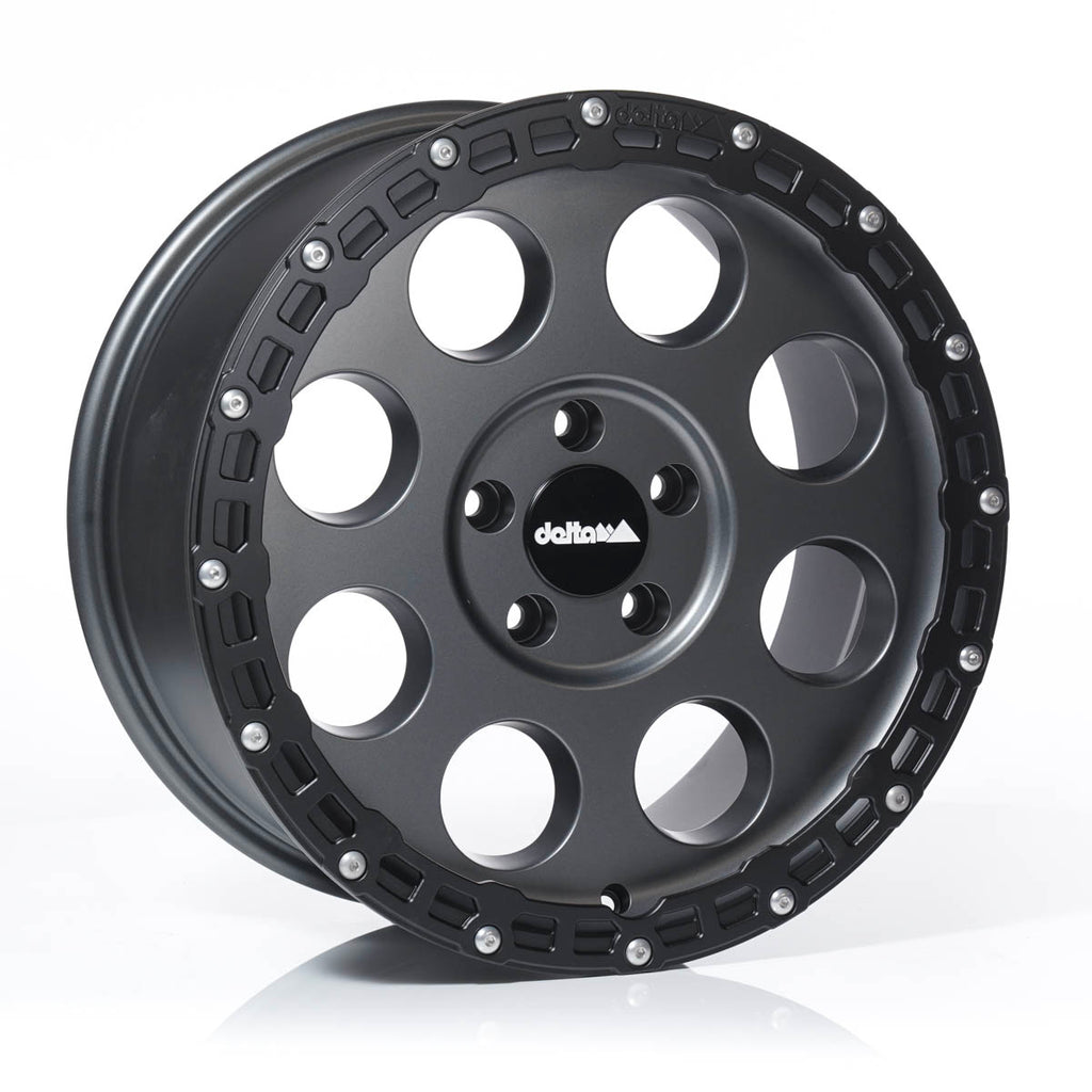 Komplettradsatz Klassik_B Gunmetal Rugged 18x8.5 | Loder AT1 255/55R18