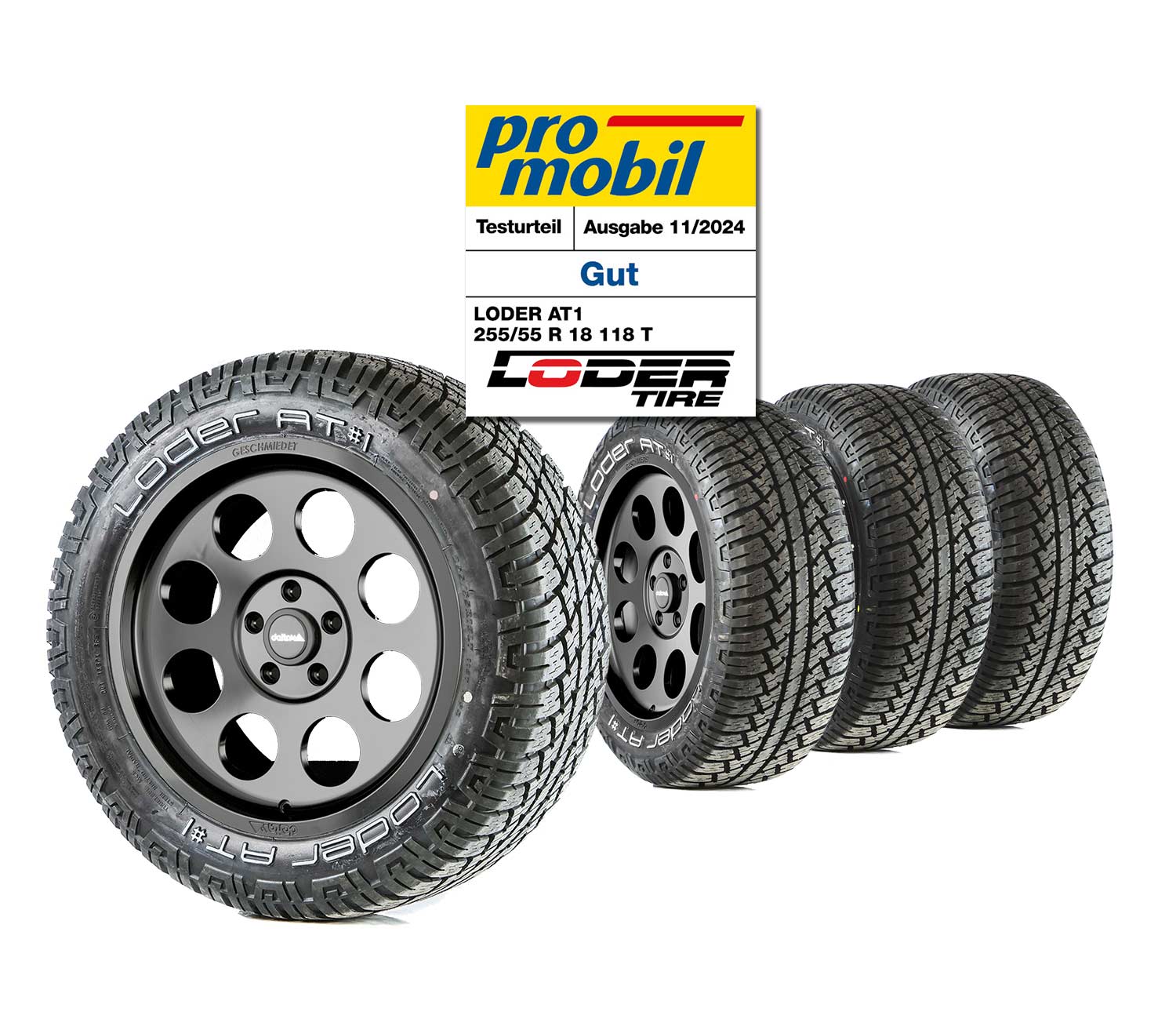 Complete wheel set LegacyForged | Loder AT1 255/55R18