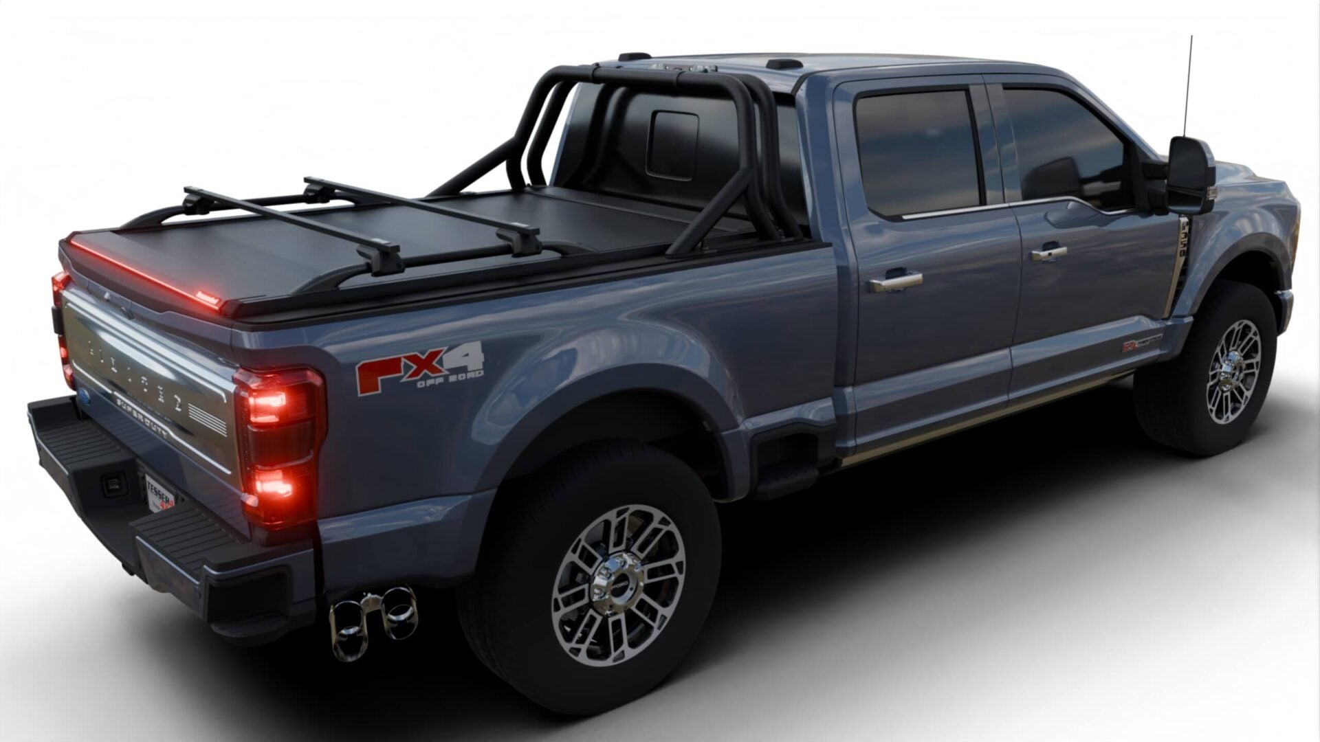 Tessera Roll+ Laderaumabdeckung "Basic" für FORD F-250 / F-350 2023+ 8 feet TESS 14321 ROLL black matt