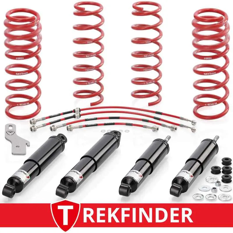 Höherlegungsfahrwerk TREKFINDER für SUZUKI Jimny II / +40 mm / härteverstellbar