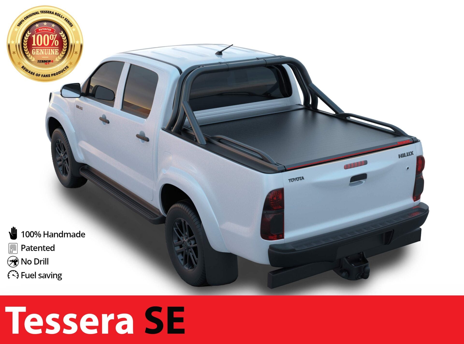 Laderaumabdeckung Tessera SE für Toyota Hilux (Vigo) '03-2005->'06-2016 D/C TESS 150 SE black matt