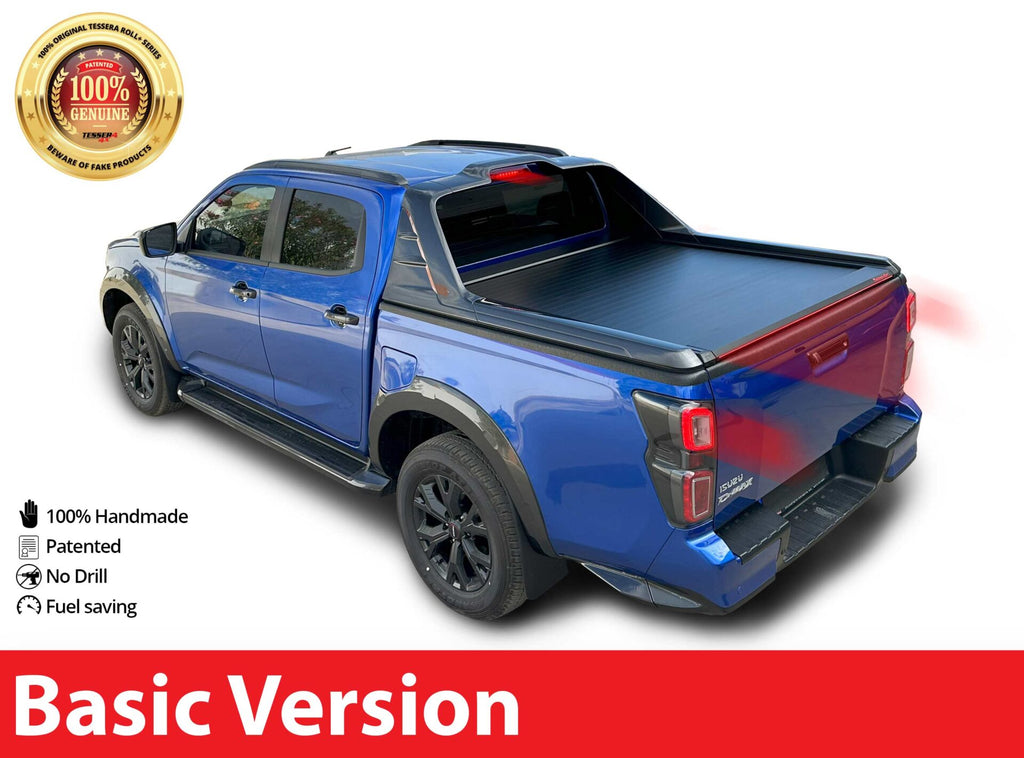 Tessera Roll+ Laderaumabdeckung "Basic" für ISUZU D-Max 2021-2024 D/C mit OEM Rolllbar TESS 140411 ROLL black matt