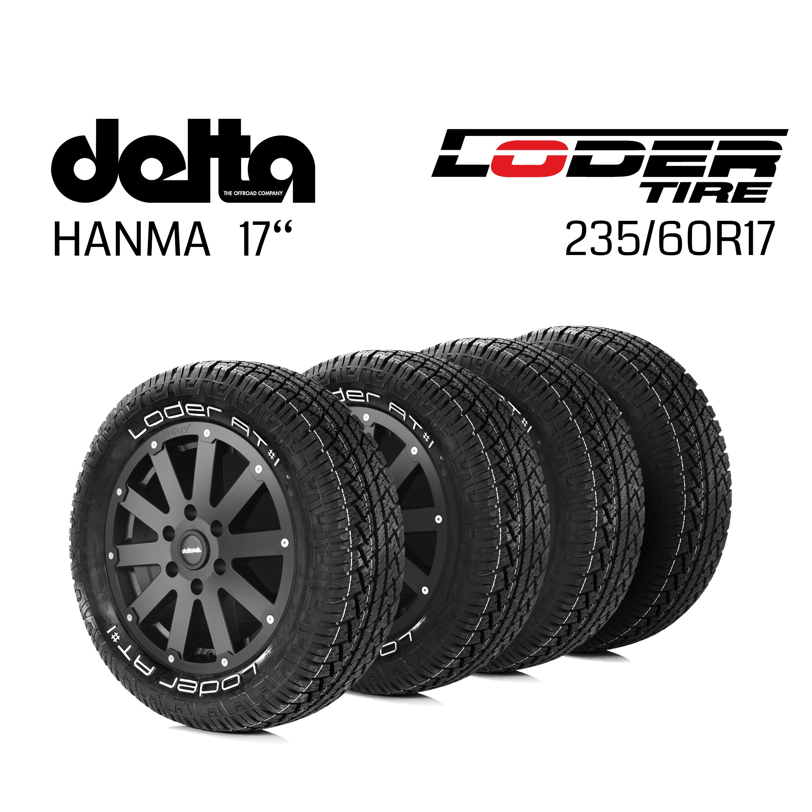 Komplettradsatz Hanma 17x8,5 | Loder AT1 235/60R17