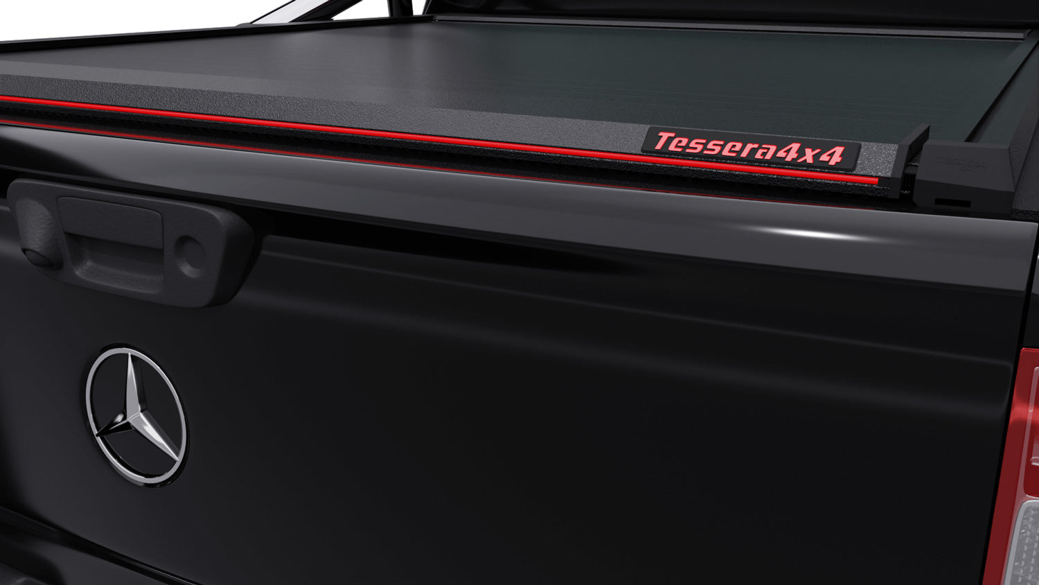 Tessera Roll+ Laderaumabdeckung "Basic" für Mercedes X-Klasse 2021+ D/C mit OEM Rolllbar TESS 14191 ROLL black matt