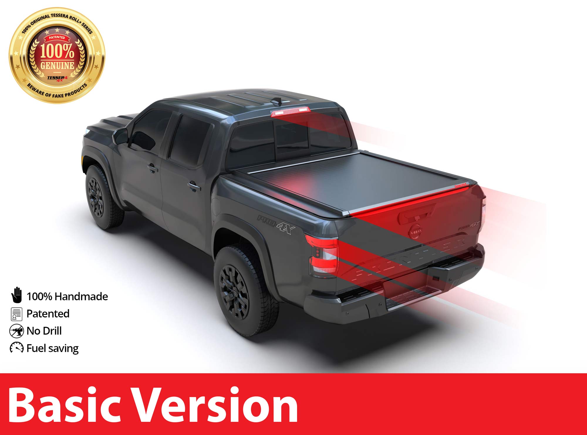 Tessera Roll+ Laderaumabdeckung "Basic" für Nissan Frontier 2022+ longbed TESS 14142 ROLL black matt