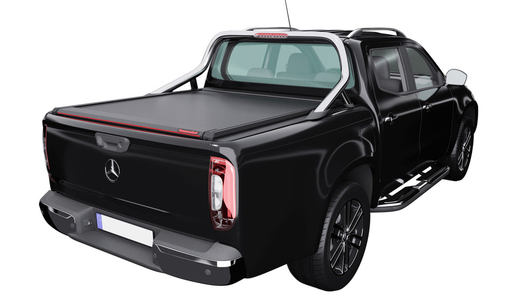 Tessera Roll+ Laderaumabdeckung "Basic" für Mercedes X-Klasse 2021+ D/C mit OEM Rolllbar TESS 14191 ROLL black matt