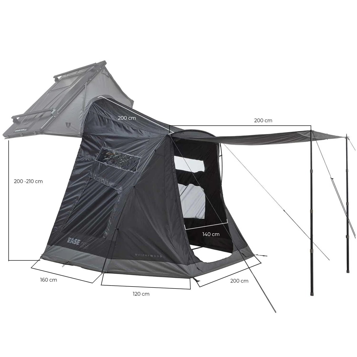 Vickywood Awning for CUMARU EASE & XP grey
