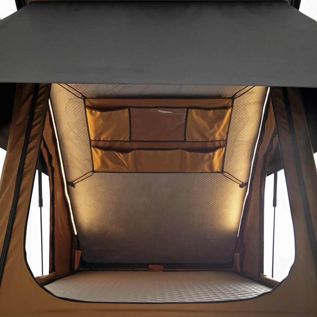 Alu Triangle Hartschalen Dachzelt CUMARU LIGHT 152 ECO goldbraun
