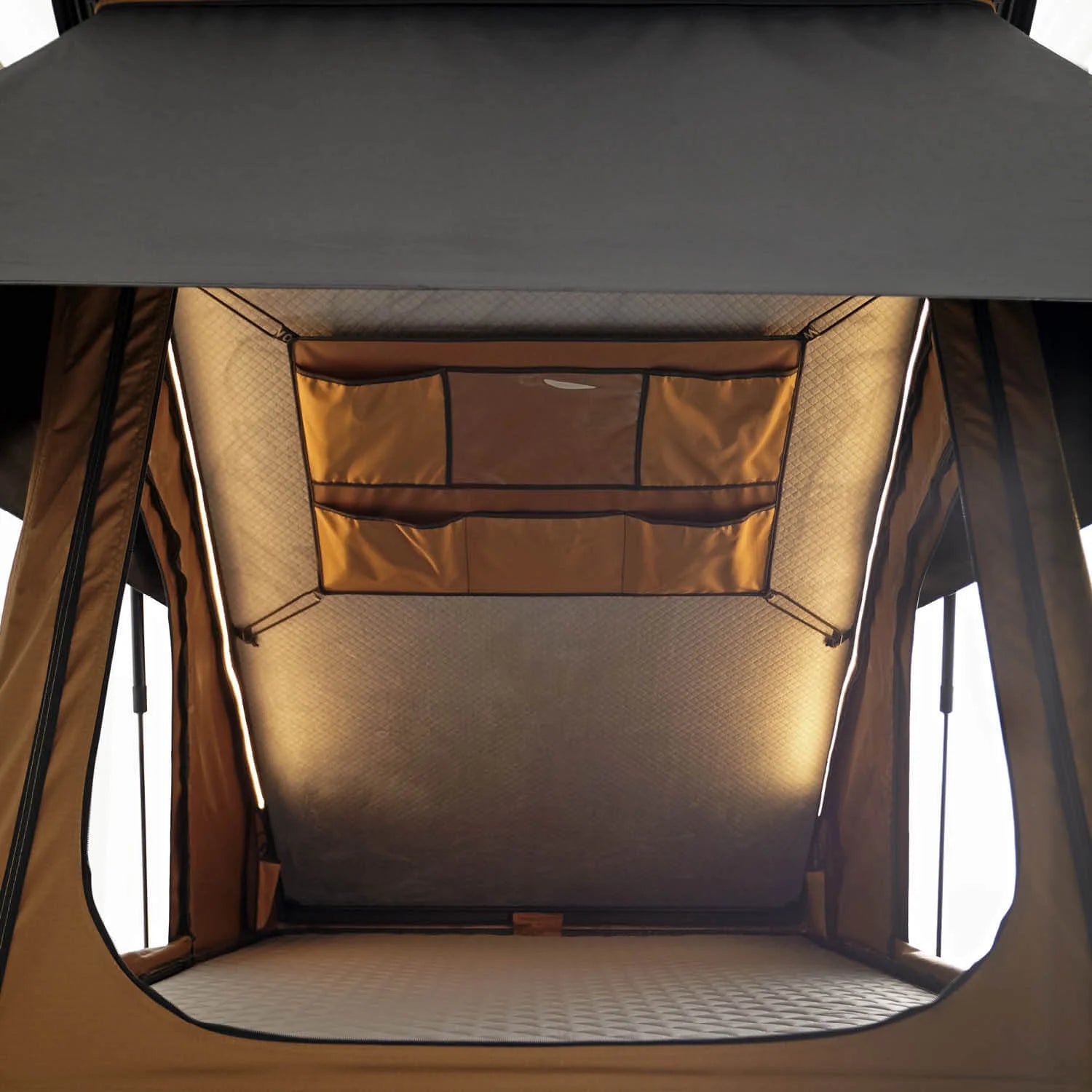 Alu Triangle Hartschalen Dachzelt CUMARU LIGHT 152 ECO goldbraun