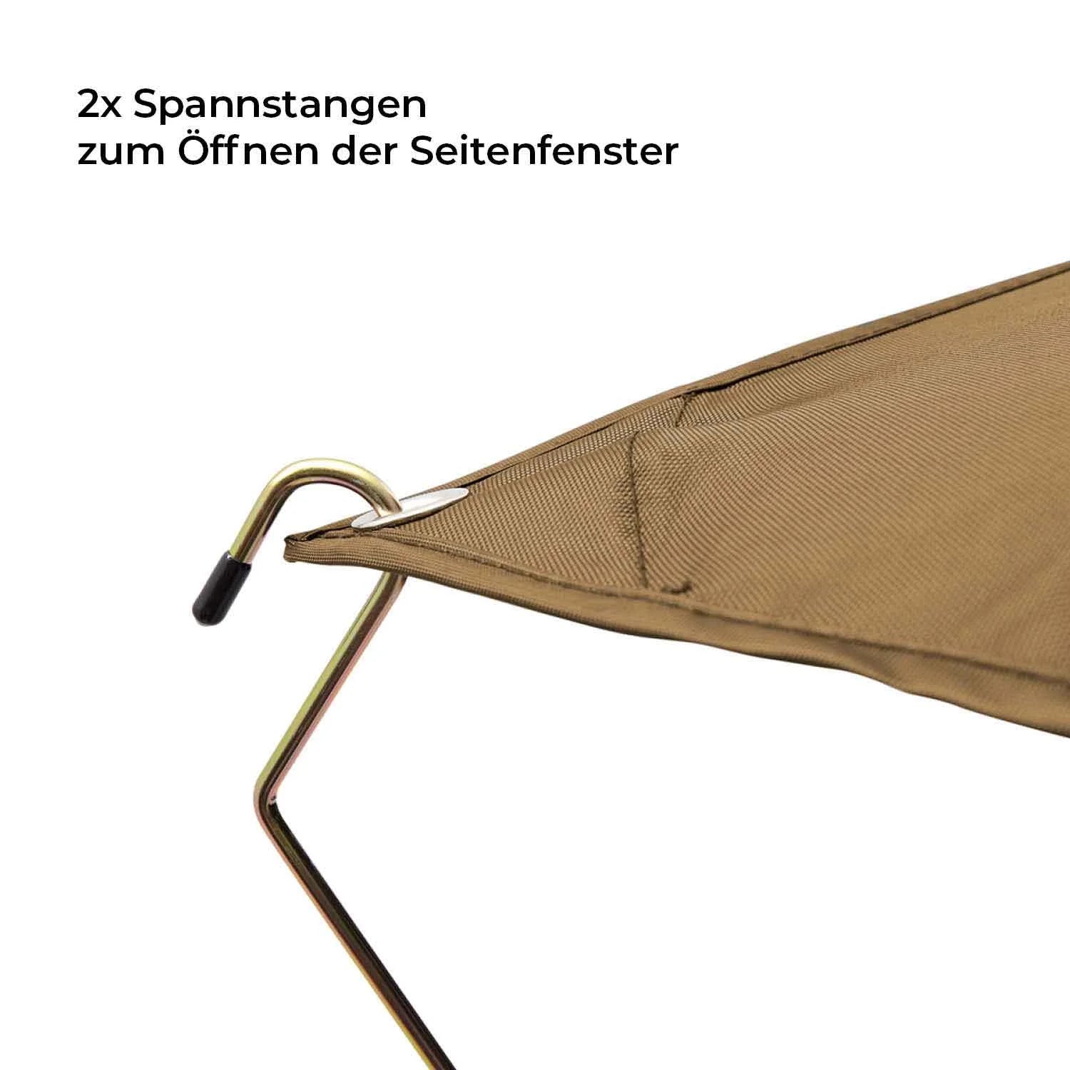 SPAR-ANGEBOT - Dachzelt + Vorzelt MIGHTY OAK LIGHT 165 goldbraun
